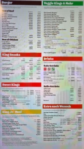 Burger King Preise 2025 Quartal 4 09.10.25