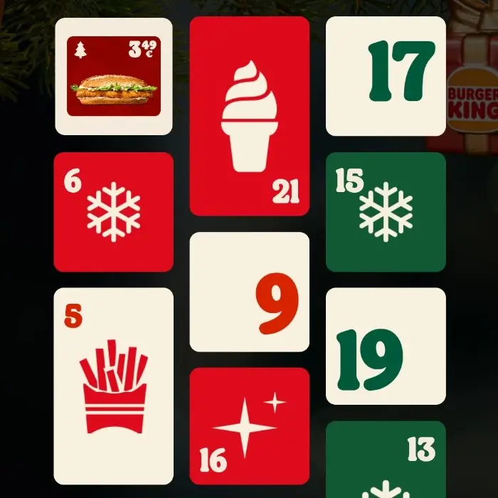 Burger King Adventskalender 2025 Aktion